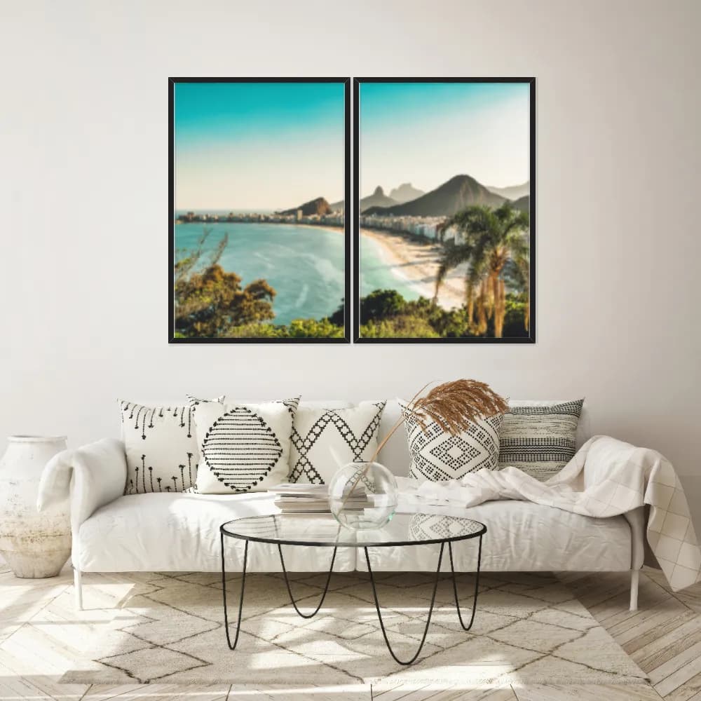Kit Quadros Decorativos Copacabana Rio De Janeiro