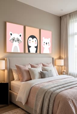 Kit Quadros Decorativos Animais Fofos