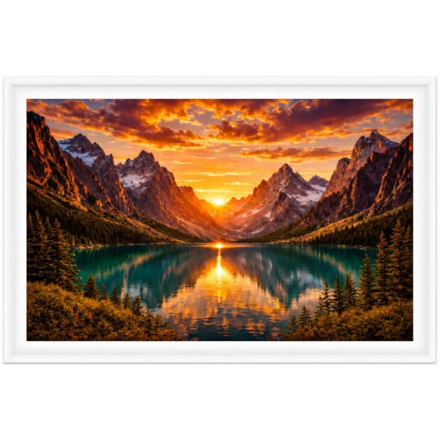 Quadro Montanha e Lago