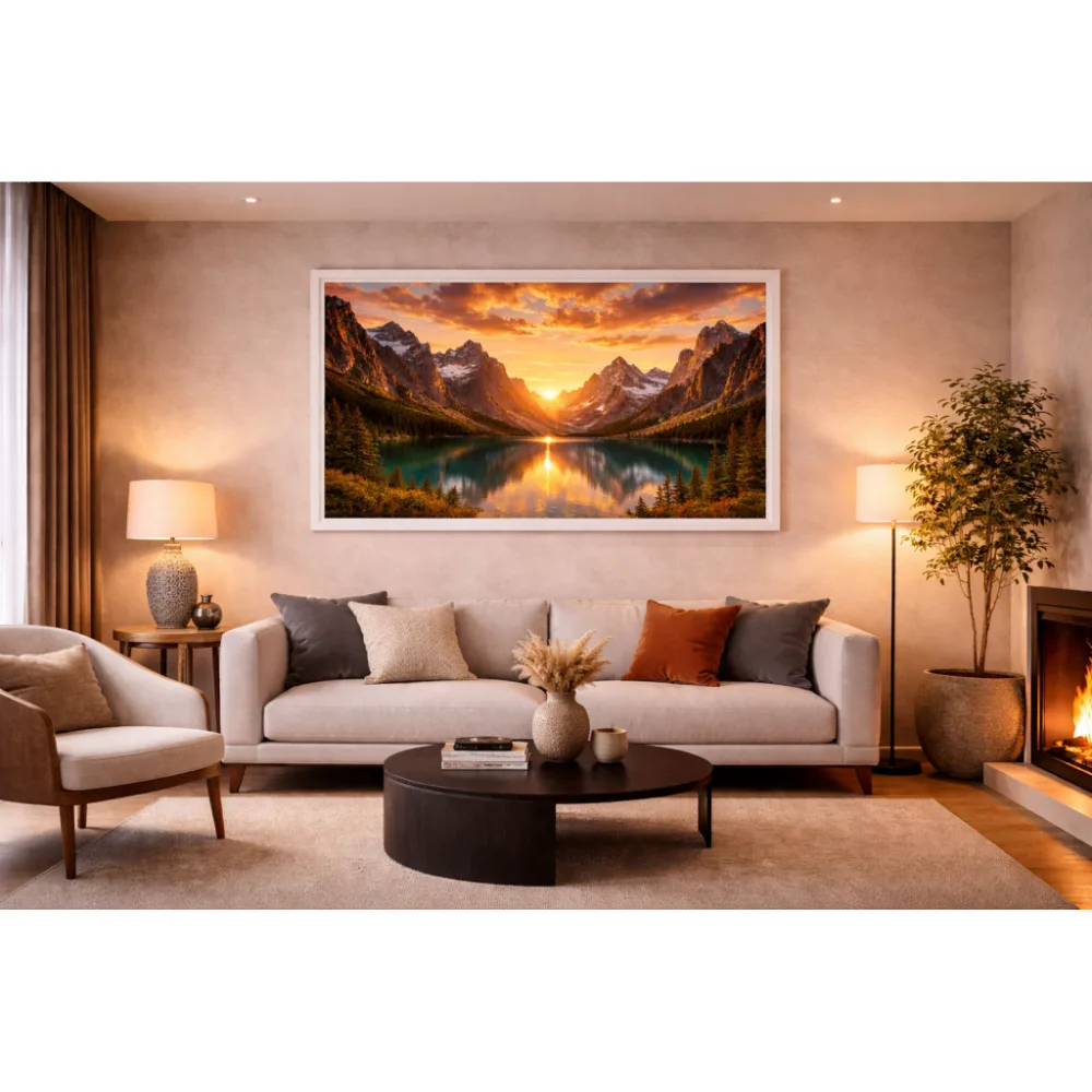 Quadro Montanha e Lago